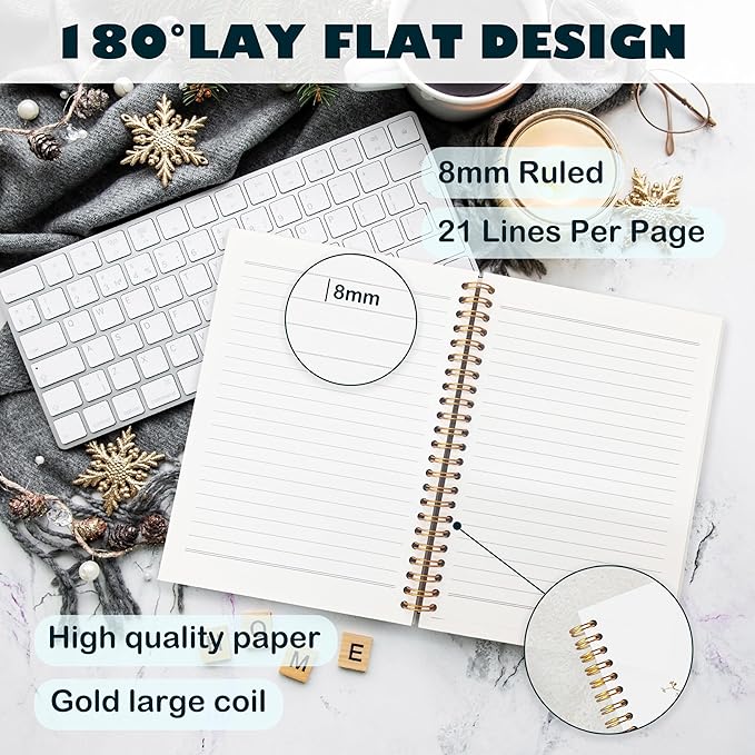 BearCake bible notebooks for note taking,Christian Notebook,Christian Gifts for Women,Taste and See That the Lord is Good Floral spiral bible with note taking space,spiral bible 5.5x8.3-DeskLoop Office