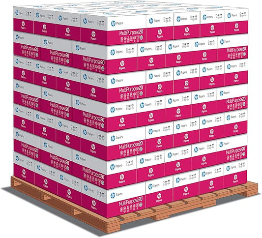 HP Papers | 8.5 x 11 Paper | MultiPurpose 20 lb | 1 Pallet - 112 Cartons (168,000 Sheets) | 96 Bright | Made in USA - FSC Certified | 112530P-DeskLoop Office
