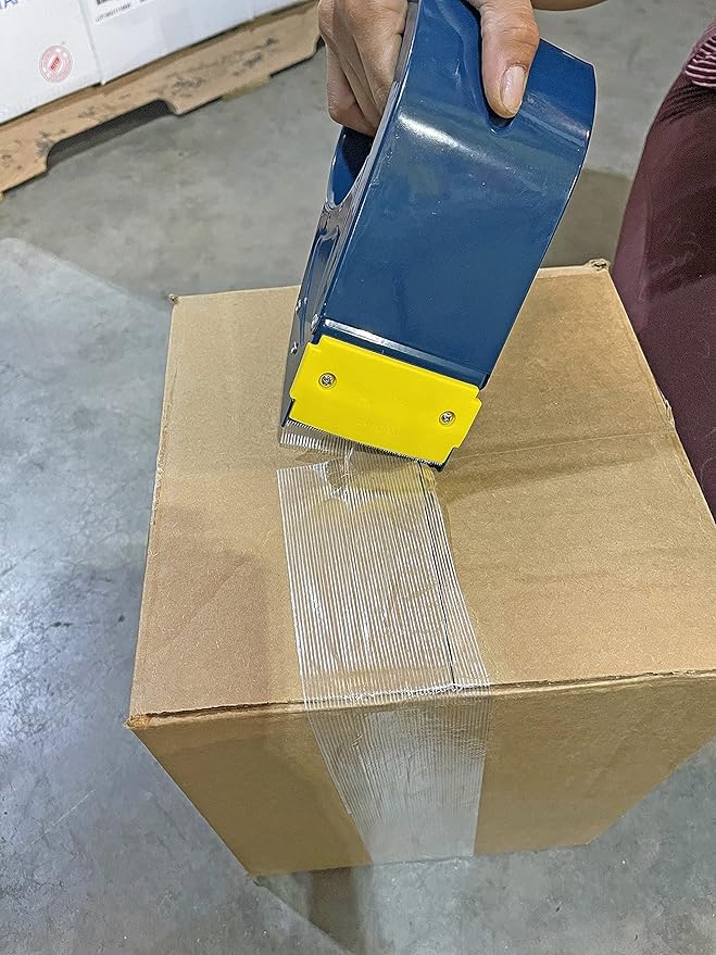 WOD Excell ET-366 Heavy Duty Metal Frame Filament Strapping Tape Dispenser: Fits 3 inch Wide, Blue-DeskLoop Office