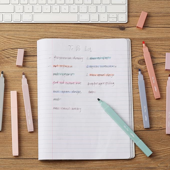 Mr. Pen- Aesthetic Highlighters No Bleed, 8 Pack, Earthy Colors, Chisel Tip | - Image 9