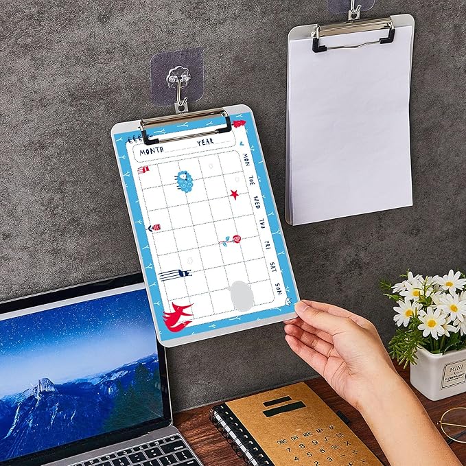 Henoyso 12 Pack A5 School Classroom Clipboard for Teacher Student Bulk Mini Aluminum Clipboard 6×9 inch Small Metal Clip Board with Low Profile Clip & Hanging Hole Memo Size for Medical Construction-DeskLoop Office