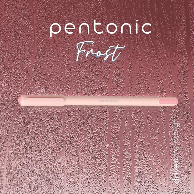 Pentonic Ballpoint Pens, Frosted Pale Pink Barrel - Image 7