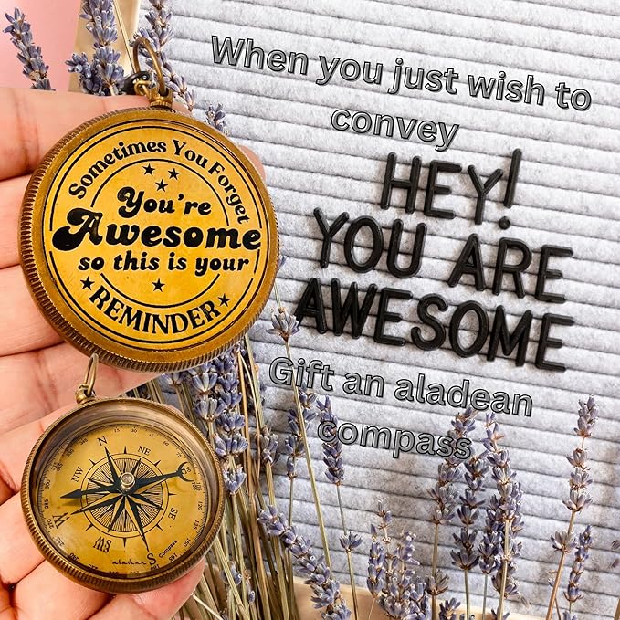 Gift for Son from Mom Dad | Engraved Compass 2" - Father to Son Gifts, Mom to Son Gifts for Graduation 2025, Birthday Baptism Confirmation Communion-DeskLoop Office