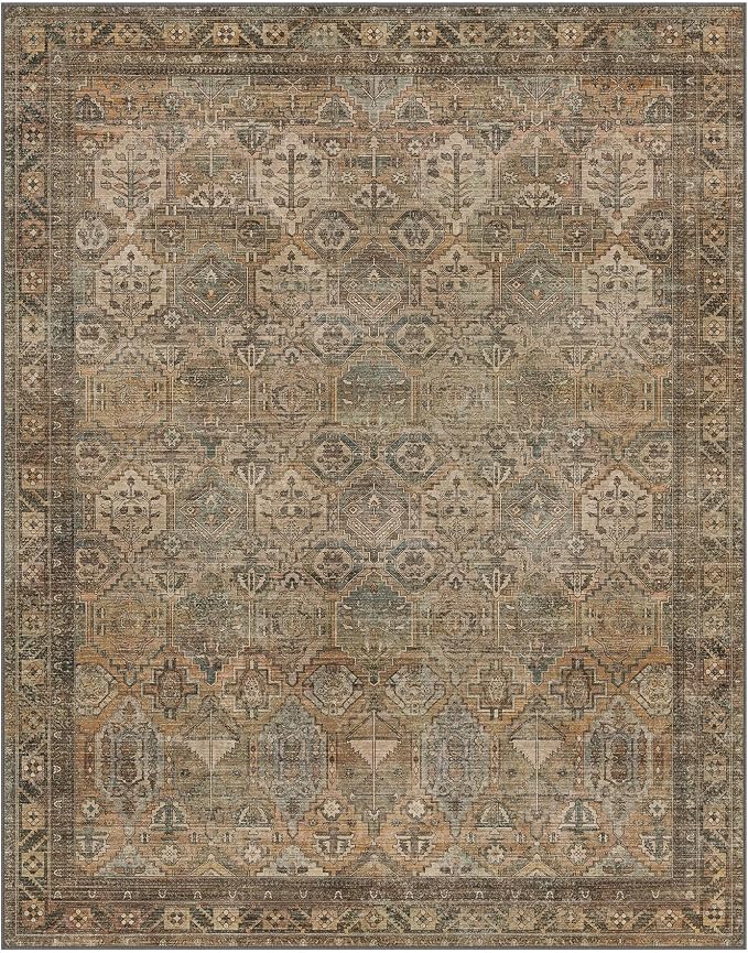 GENIMO 4x6 Area Rugs for Living Room, Machine Washable Non Slip Vintage Rugs - Image 8