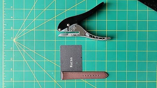 Hand-held 5/64 inch 2mm Round Heavy Duty Metal Silver Single Circle Hole Punch for ID Cards PVC Cards Badge Photos-DeskLoop Office