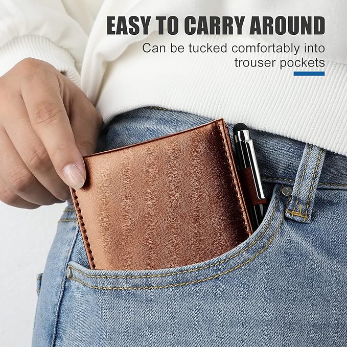 Outus 10 Pcs Pocket Notebook with Pen Set Included Mini Pocket Notepad Holder with 50 Lined Sheets, Metal Pen, 8 Pcs 3 x 5 Inch Memo Book Refills, 30 Lined Paper Per Note Pad (Brown)-DeskLoop Office