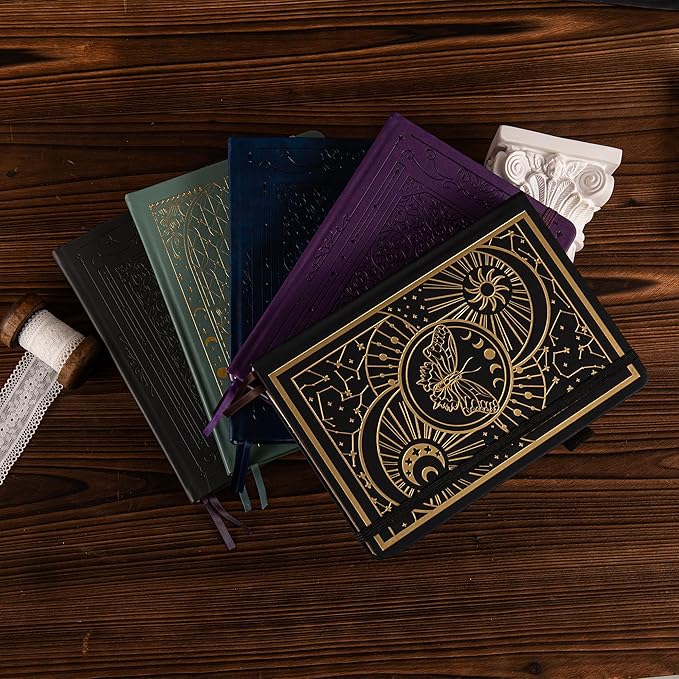 TIEFOSSI Bullet Dotted Journal Notebook, 160gsm 256 Numbered Thick Paper, A5 Hardcover Dotted Grid Diary for Women Men Work Writing, Bullet Journaling, Drawing, 5.8 x 8.3 in-DeskLoop Office