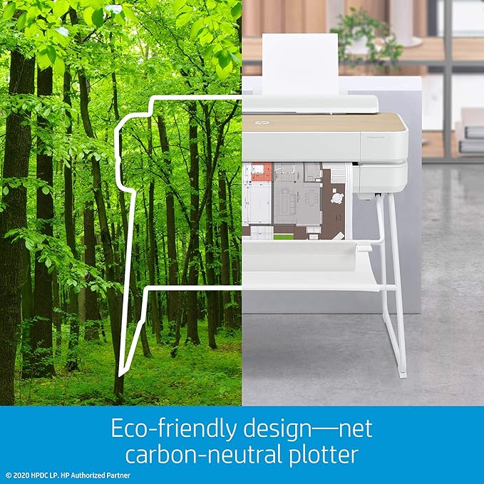 HP DesignJet Studio Large Format 24-inch Wireless Plotter Printer, Includes 3-Year Onsite Warranty Support (5HB12H)-DeskLoop Office