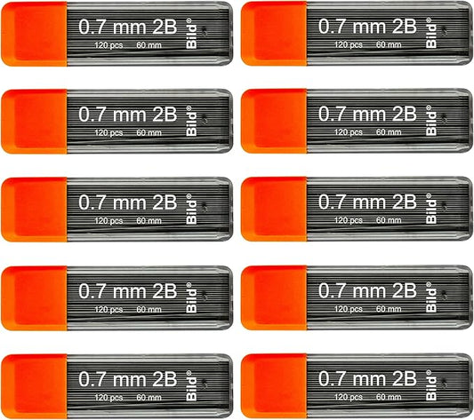 Bild Premium 1200 leads of 0.7 mm 2B Mechanical Pencil Lead Refills (2B Mega, 0.7 mm)-DeskLoop Office