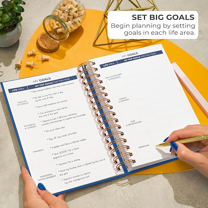 Clever Fox Planner 2nd Edition Spiral – Colorful Weekly & Monthly Goal Planner, Time Management & Productivity Organizer, Undated (Mystic Blue)-DeskLoop Office