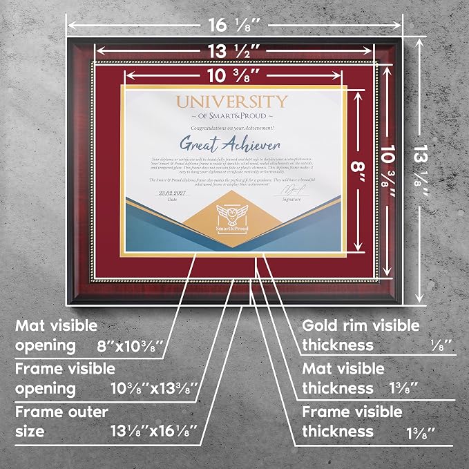 Wooden College Diploma Frame 8.5 x 11 - Image 8