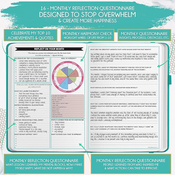 2025-2026 Planner Weekly and Monthly | 16-Month Life Planner to Increase Focus & Productivity | Reduce Overwhelm & Achieve Your Biggest Goals | Include Gift Box & Stickers | Sep 2025-Dec 2026-DeskLoop Office