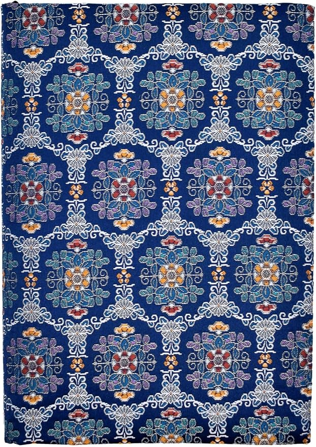 BLBMH Book Covers for Paperbacks Handmade Bookcover Fit for 5.5x8.5 inch Adjustable Fabric Softcover Protector for Women Book Lovers Gifts - Flower Blue B 8.5in-DeskLoop Office