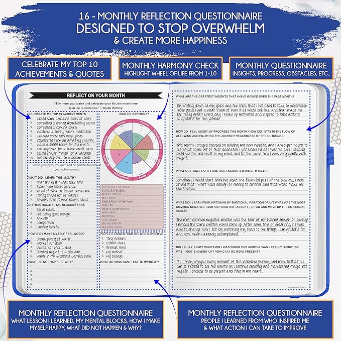 2025-2026 Planner Weekly and Monthly | 16-Month Life Planner to Increase Focus & Productivity | Reduce Overwhelm & Achieve Your Biggest Goals | Include Gift Box & Stickers | Sep 2025-Dec 2026-DeskLoop Office