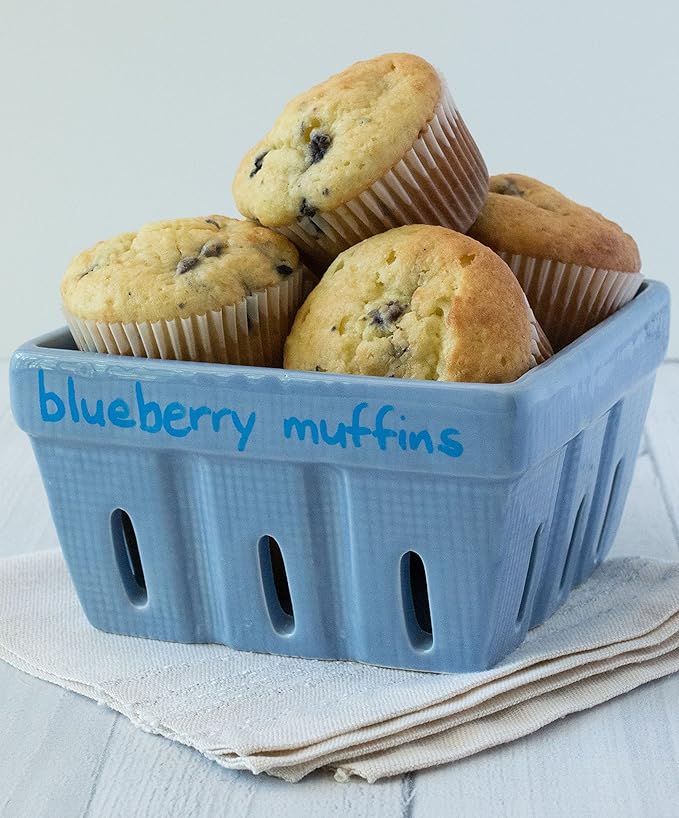 Cestari Blue Liquid Chalk Marker Pen - 2mm Skinny Tip - Nontoxic for Wine Glasses, Chalkboards, Windows, Mirrors, and More-DeskLoop Office