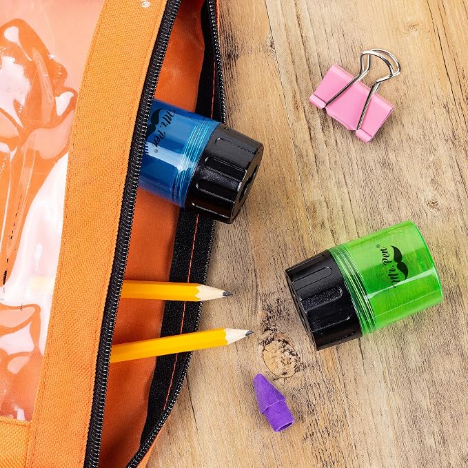 Mr. Pen- Pencil Sharpeners Manual, 6 Pack, Dual Hole | Colorful Handheld Pencil - Image 6