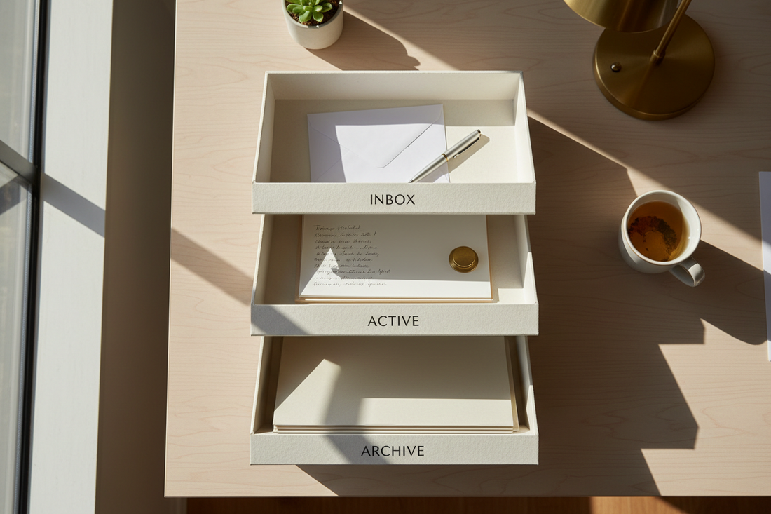 The 3-Stack Paper System: Inbox, Active, Archive