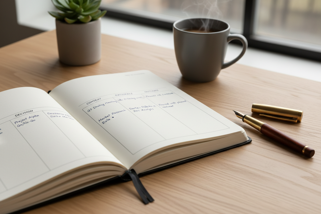 The Analog Decision Log: How to Stop Second-Guessing Yourself