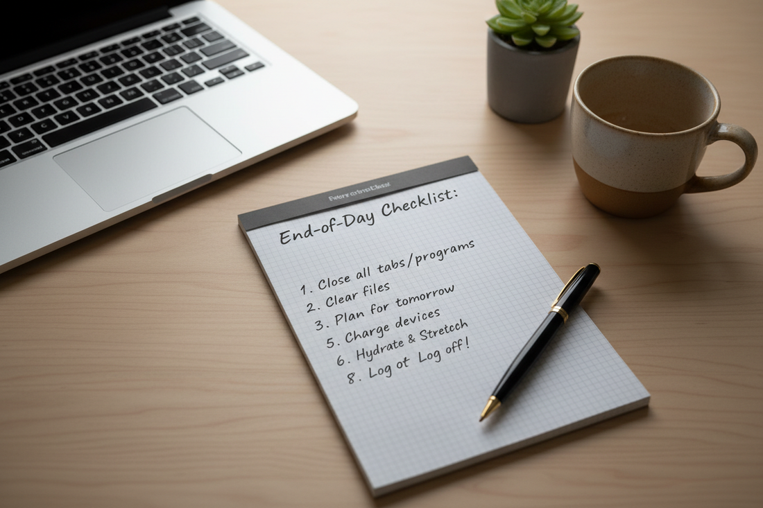 The Analog Shutdown Checklist: How to Actually Leave Work at Work