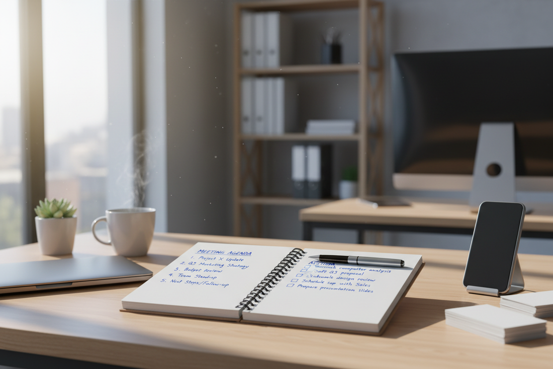 The Pre-Meeting Notepad: Why Writing Your Agenda by Hand Changes Everything