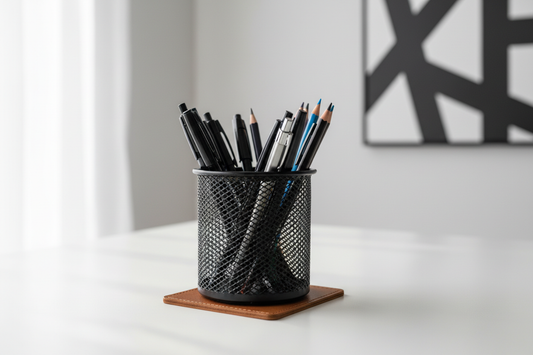 The Rotating Pen Cup Strategy: Tool Access Without the Clutter