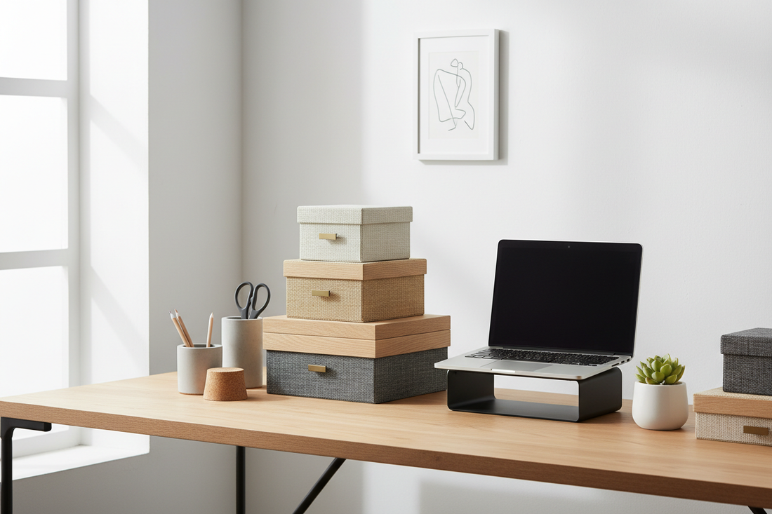 Premium Storage Boxes: Hidden Organization for Minimalist Workspaces