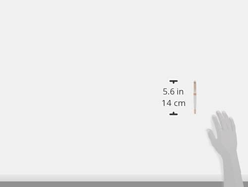 Cross Bailey Refillable Rollerball Pen Presented in a Premium Gift Box - Medium Point, Black Ink, White & Rose Gold-DeskLoop Office