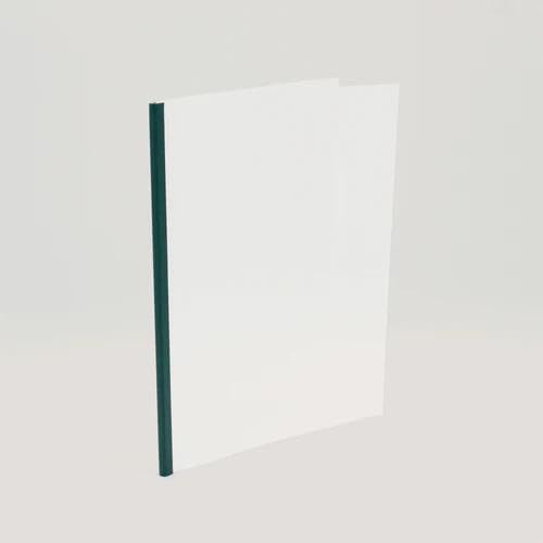 Thermal Binding Clear Covers with Steel Spine –for Thermal Binding Machines – Formerly Unibind – Used in Real Estate, Education and Various Businesses (Dark Green, 100 Sheets Max - 66/Box)