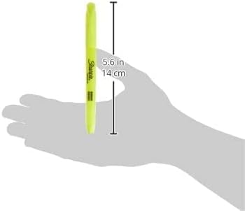 Sharpie Pocket Style Highlighters, Chisel Tip, Fluorescent Yellow, Box of 12 - Image 3