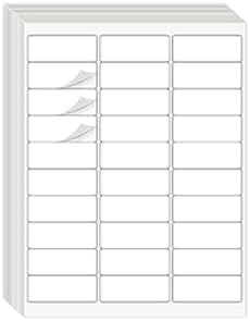1" x2-5/8 Shipping Address Labels, Blank Mailing Labels, 30-UP White Self-Adhesive Name Tag Stickers for Inkjet and Laser Printer [200 Sheet 6000 Labels]-DeskLoop Office