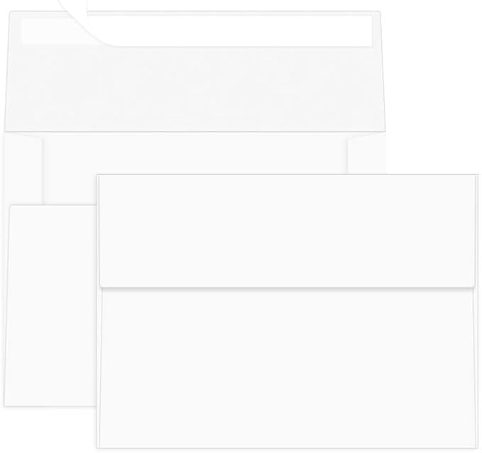 4x6 White Envelopes For Invitation, A6 envelope 4.75 x 6.5 inch, 4X6 Envelopes by Rinrda