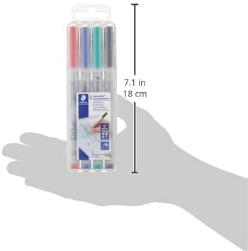 STAEDTLER Lumocolor Non-Permanent Universal Pen: Set of 4 Markers, Superfine - Image 3