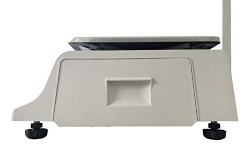 VisionTechShop DLP-300 Label Printing Scale Pole Display, 30/60lbs Capacity, 0.01/0.02lbs, NTEP Legal for Trade with a Free 1 case CAS LST-8040 UPC/Safe Handling Label, 58 x 60 mm-DeskLoop Office
