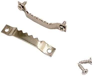 100 Pack Small Sawtooth Picture Hangers Steel Picture Hangers Picture Frames Hangers with Screws Picture Hang Solutions, for Hanging Clock Paintings Artwork Picture Frame Hook Photos (Silver)-DeskLoop Office