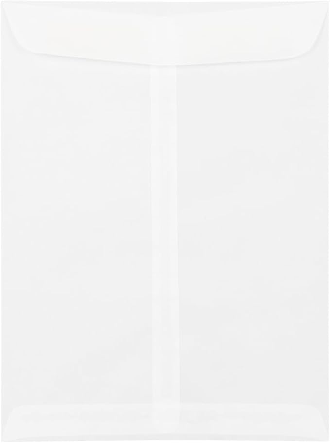 JAM PAPER 9 x 12 Open End Catalog Translucent Vellum Envelopes by JAMPaper