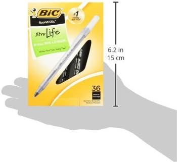 BIC Round Stic Xtra Life Ballpoint Pen, Ultra Long Lasting and Consistent - Image 3