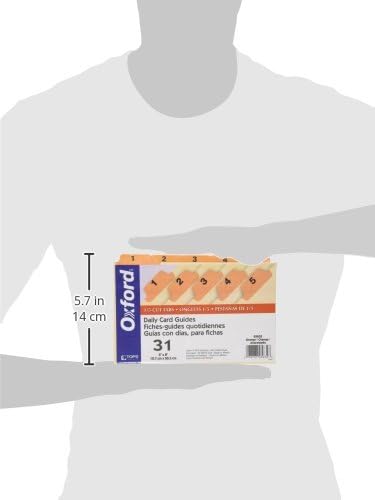 Oxford 05832 Laminated Tab Index Card Guides, 1/5 Tab, 5 x 8 - Image 3