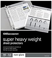 Office Depot Super Heavyweight Non-Glare Sheet Protectors by Office+Depot