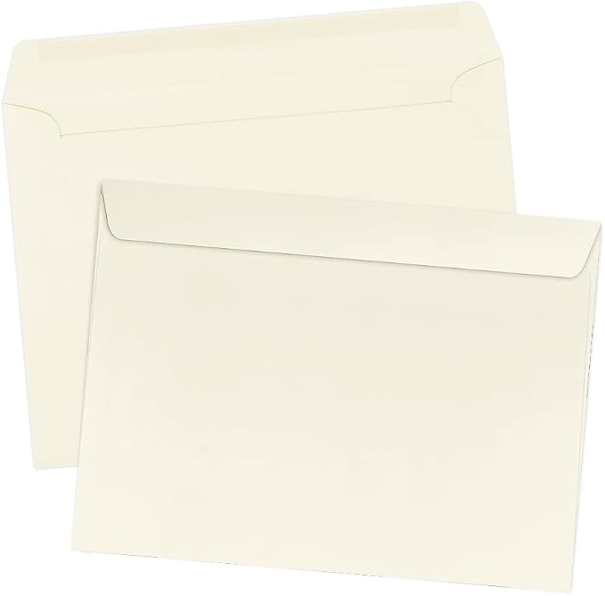 LUXPaper 9 x 12 Booklet Envelopes | Natural | 60lb. Text | 50 Qty - Image 2