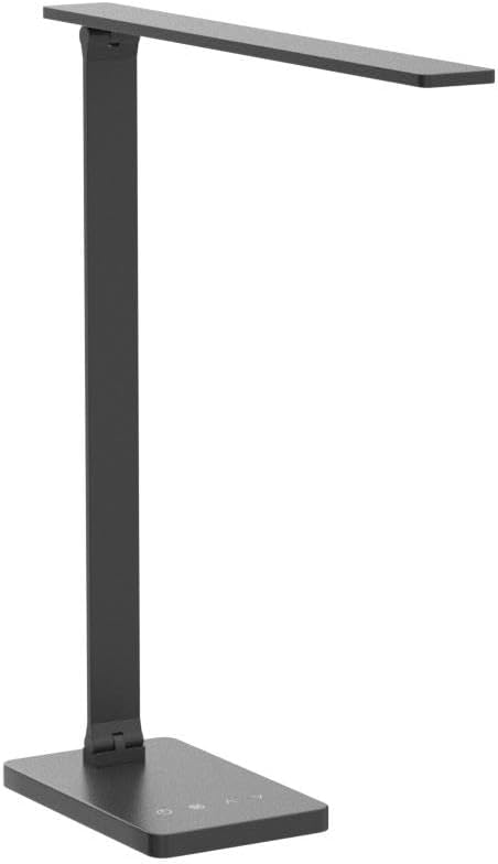 Lepro LED Desk Lamp for Home Office, 9.5W 750LM Metal Touch Control Desk Light, 5 Color Modes 5 Brightness Level, Eye Caring Task Lamp For Reading, Sewing, Crafts, School Supplies, Puzzle Light, Black-DeskLoop Office