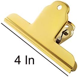 4 Inch Large Bulldog Clip, 10 Pack Stainless Steel File Money Binder Clips - Image 2