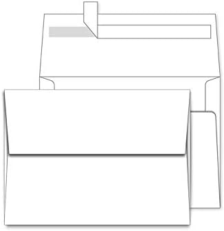 100 Pack A1 White Paper Envelopes Self Sealing Adhesive Perfect by AZAZA