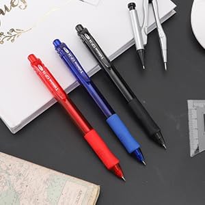 8 Pcs Retractable Gel Pens Fine Point (0.5mm) Rollerball Pens for Smooth Writing (Black&Red&Blue Ink) for Women Men Journaling School and Office Supplies Use…