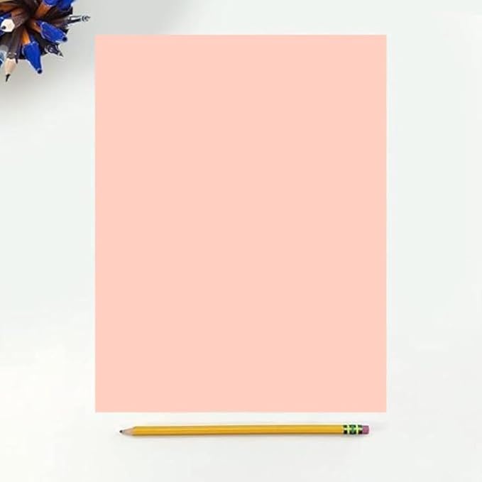 Colored Copy Paper, 20 LB (75 GSM) 8.5 X 11, 500 Sheets (Peach)-DeskLoop Office