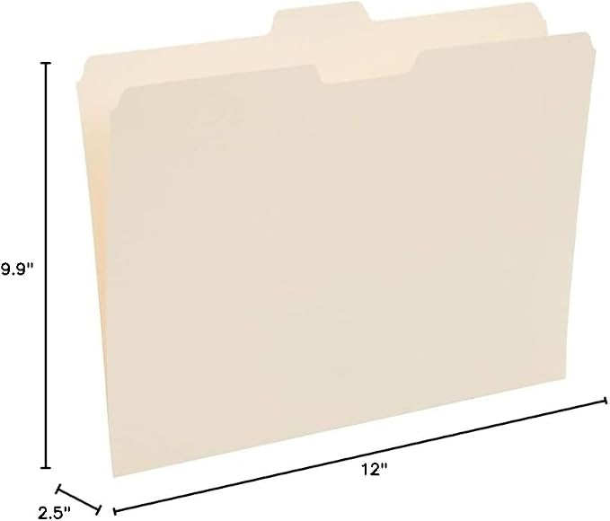 Staples File Folders, Letter Size, 1/5‑Cut Tabs, Durable Paper Stock - Image 9