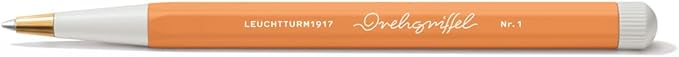 LEUCHTTURM1917 - Drehgriffel Writing Pen (Apricot) - Ballpoint Pen with Royal Blue Ink Included