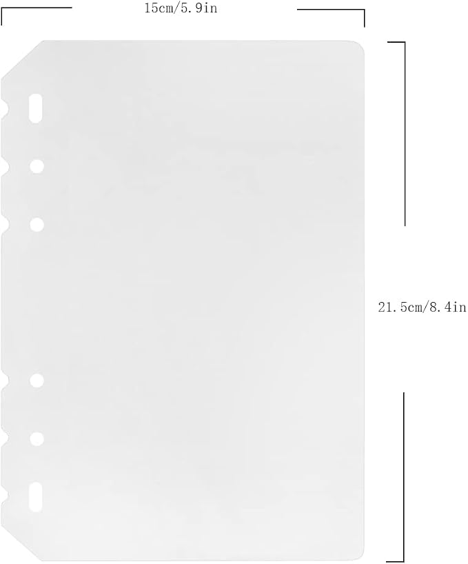 6 Pack A5 6 Holes Binder Divider Plastic Binder Divider Waterproof 6 Holes - Image 2