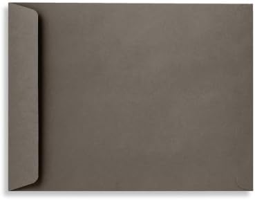 LUXPaper 9 x 12 Open End Envelopes | Peel & Press | Smoke Gray | 80lb. Text | 1 by LUXPaper