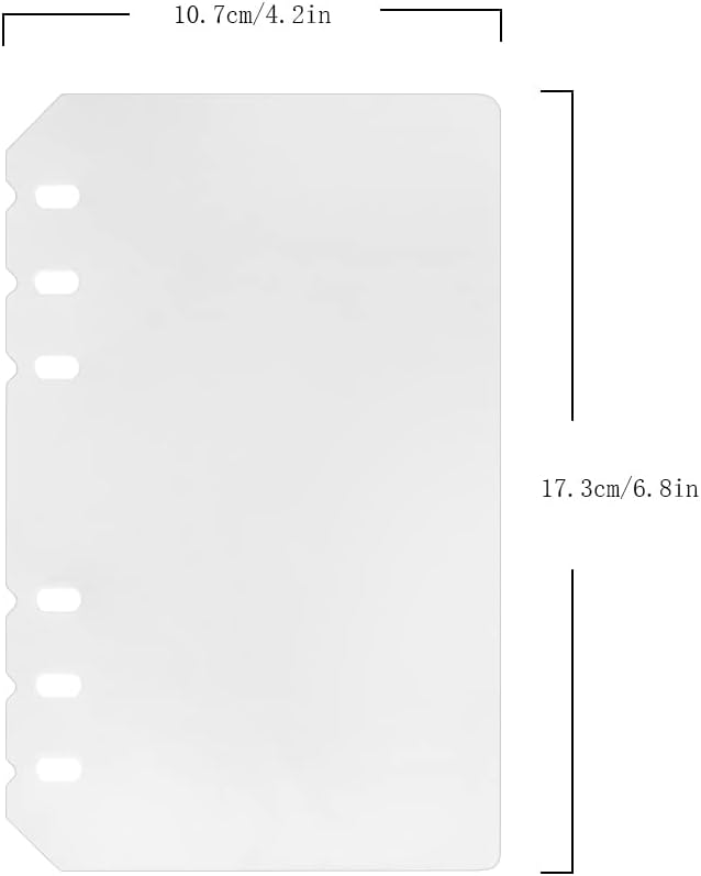 6 Pack A6 6 Holes Binder Divider Plastic Binder Divider Waterproof 6 Holes - Image 3