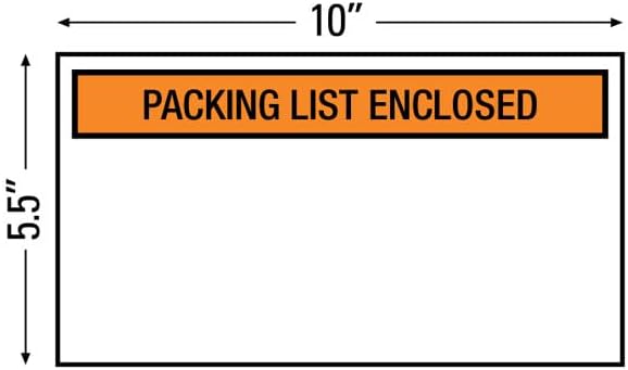 Packing List Enclosed Pouches – Clear Adhesive Envelope Bag - Image 2